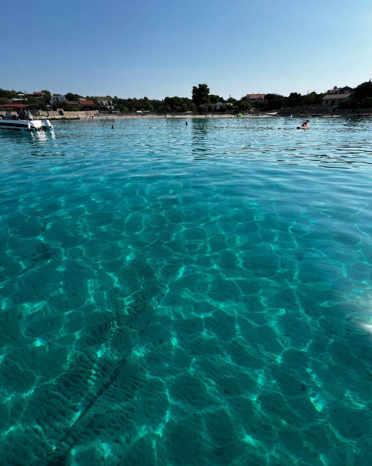 Crystal clear water at Blue Lagoon Croatia