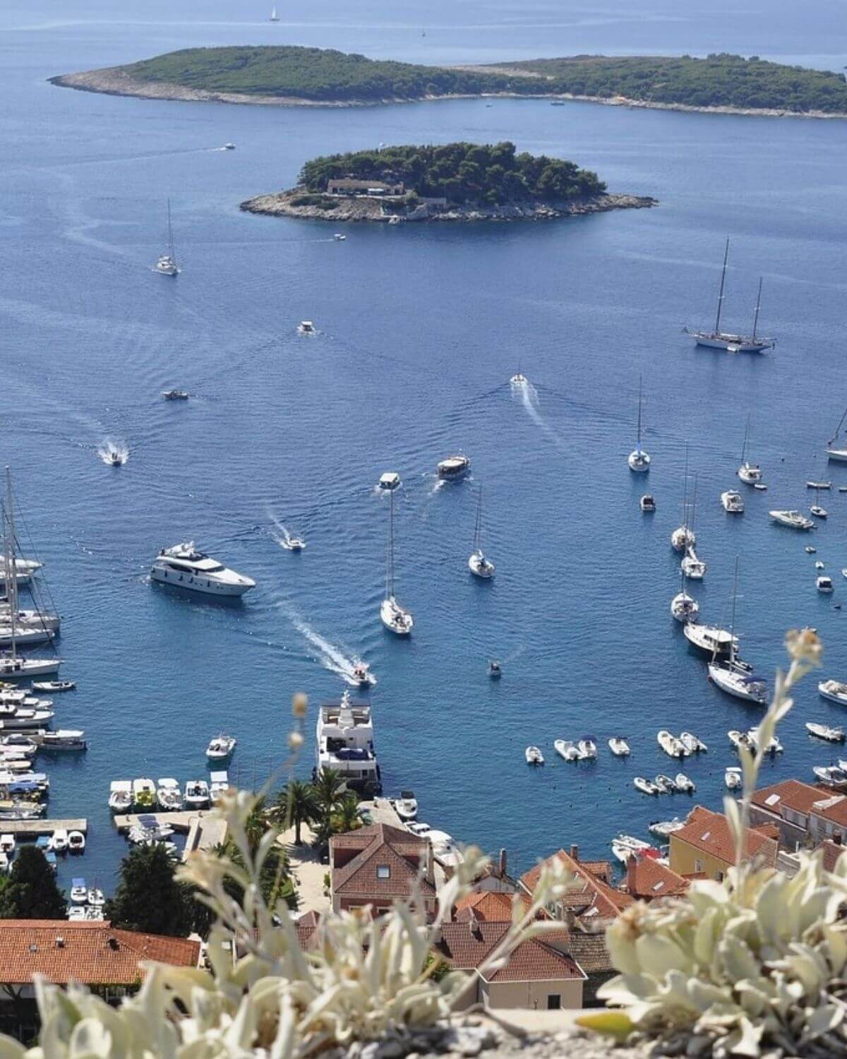 Panoramic sea view near Hvar Croatia