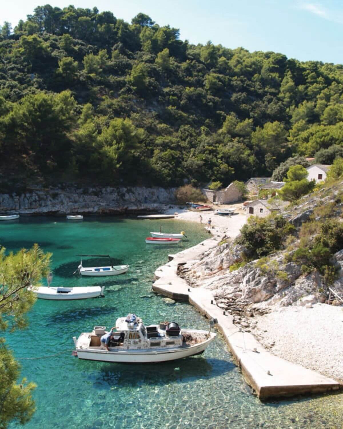 Secret island bay during Wild Tour Croatia