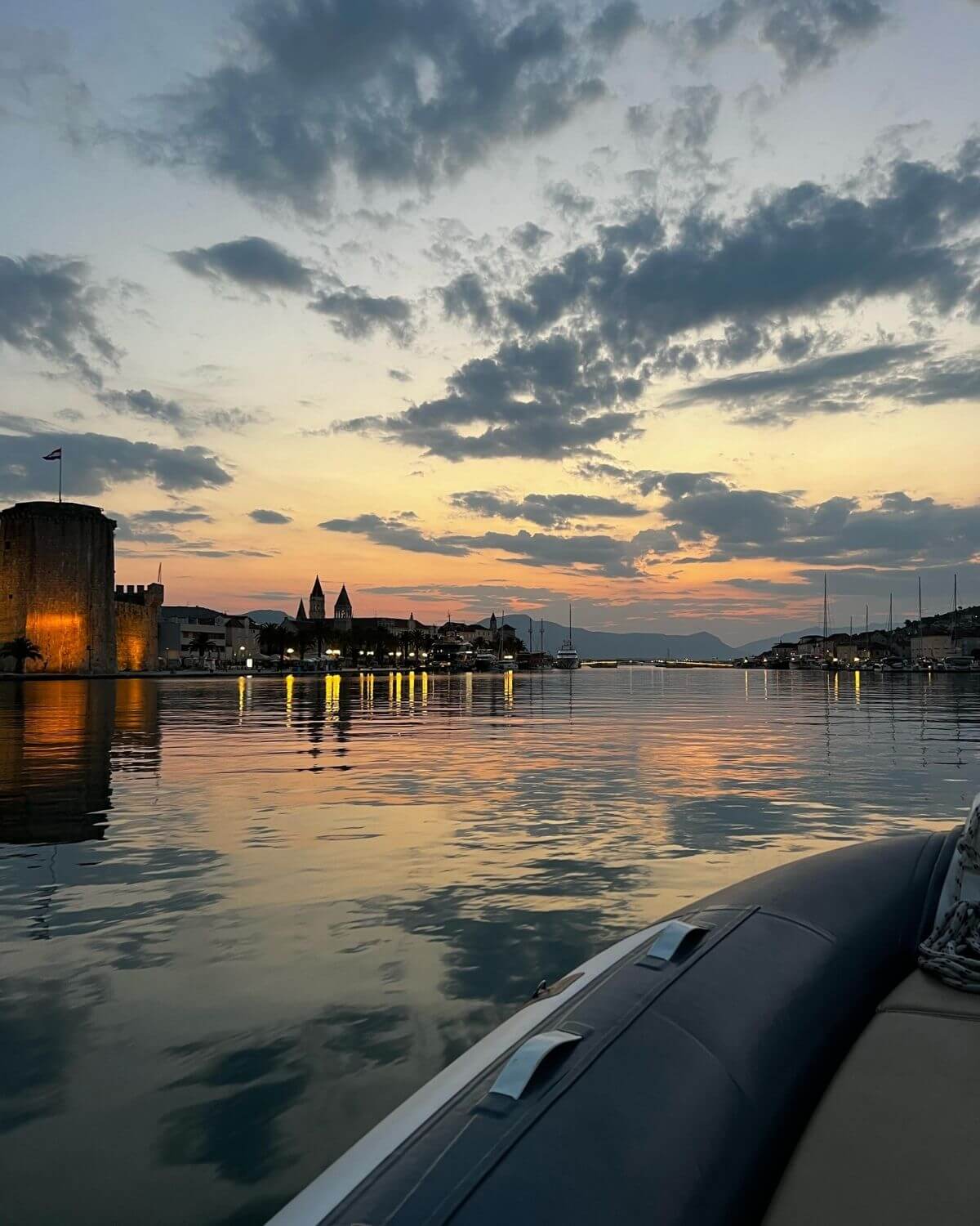 Sunset boat ride near Trogir Croatia