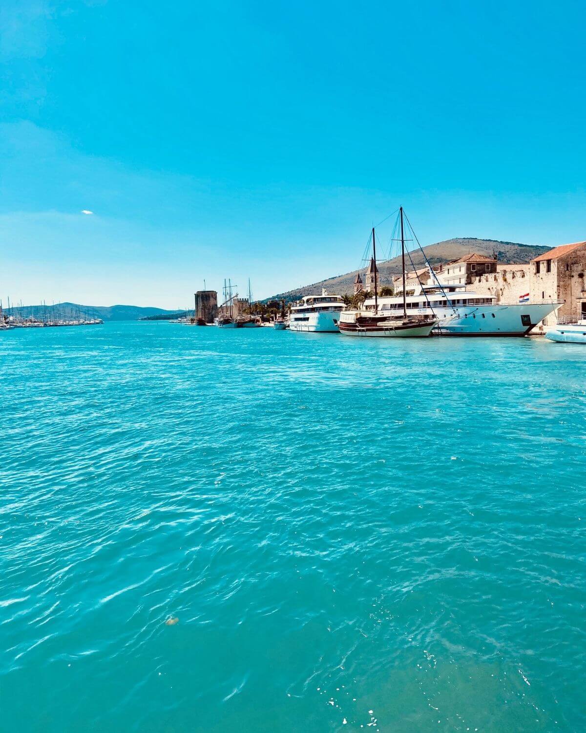 Trogir waterfront during full-day Adriatic boat tour